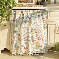 滚筒洗衣机罩防晒帘遮挡帘布小天鹅全自动洗衣机帘防尘帘海尔套|清新枝叶 宽70cm*高90cm[套餐3](杆子+固定夹)