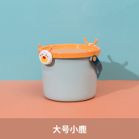 玩具收纳箱带盖卡通儿童积木手提塑料桶家用卧室零食置物盒整理箱|大号小鹿 两种规格可选