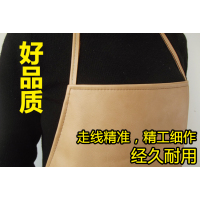 防水防油皮革围裙成人男女白色厨房饭店工厂作业服长款加厚pu围腰