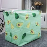 超特大布艺家用衣服收纳筐棉被收纳袋搬家袋束口防潮尘收纳箱|牛油果50*40*50