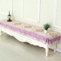 电视柜罩台布桌布罩电视机盖布防尘罩布艺鞋柜盖布罩长方形盖布|火焰--紫色 电视柜50--160