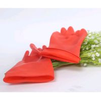 儿童乳胶儿童家务清洁手套儿童防滑乳胶手套学生小孩手套|儿童家务乳胶手套红色一双 中号宽约8CM10-15岁