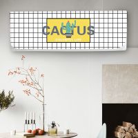 美的格力空调罩挂机防尘罩卧室挂式空调防尘罩四季开机不取防尘罩|挂机罩-白格仙人掌 86CM内适用-全包款1.5P