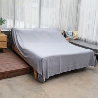 家具防尘布遮灰布沙发防尘布遮盖家具防尘罩家用家居防尘盖布|水星灰 2.4米X3米[1.5米床贵妃躺双人沙发]