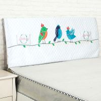 韩版夹棉公主床头罩卡通床头防尘罩简约现代布艺床头套花色可选|鸟鸣 2.2米