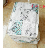 定做机箱佳能咖啡防尘罩 传真定制惠普打印机机套 复印布烤箱盖布|蝴蝶五个面有花边 惠普132nw打印机