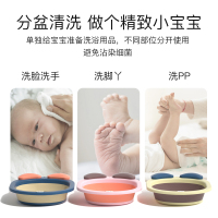 初生婴儿洗脸盆新生儿面盆洗屁屁儿童卡通可折叠3个装2宝宝小面盆