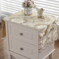 欧式床头柜盖巾棉麻电视柜布盖布防尘罩桌布|麦琪床头柜布(含蕾丝边在内）) 40*70cm（含每边10cm吊穗）