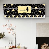 美的格力空调罩挂机防尘罩卧室挂式空调防尘罩四季开机不取防尘|挂机罩-可爱黑猫 92CM内适用-全包款大2P