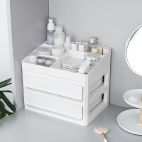 留白美学文艺寝室简约书桌面抽屉式收纳盒学生宿舍化妆护肤品杂物