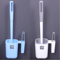 卫生间无死角马桶刷套装清洁刷长柄塑料洁厕刷洗厕所刷子厕所刷子|象牙白+沧海蓝(2个装)