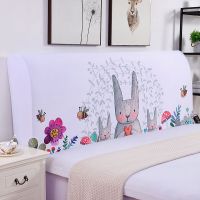 弹力万能床头罩套 全包床头套弧形欧式半圆软包实木防尘罩套时尚|大白兔 床头长【140-160】