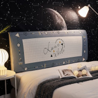 万能床头罩通用包床头套全包软包套北欧风防尘罩保护套木床靠背罩|空白格 180cm宽床头罩