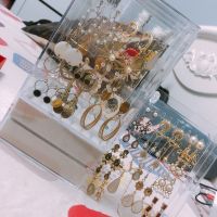 耳环收纳盒首饰盒大容量挂耳环的架子家用耳钉耳夹耳坠耳线珠宝箱