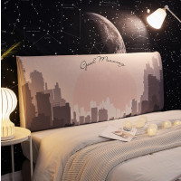 万能床头罩通用包床头套全包软包套北欧风防尘罩保护套木床靠背罩|城市 200cm宽床头罩