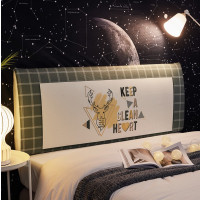 万能床头罩通用包床头套全包软包套北欧风防尘罩保护套木床靠背罩|不忘初心 120cm宽床头罩