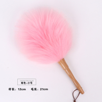 静电柔软羊毛掸子家用除尘加厚加密不掉毛车用清洁用具鸡毛扫灰|粉红色小号