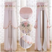 空调罩圆形格力美的奥克斯海尔立式客厅柜机罩圆柱开机不取防尘套|春风十里-粉色 海尔圆形