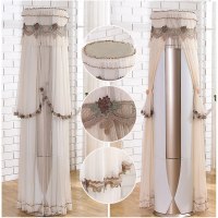 空调罩圆形格力美的奥克斯海尔立式客厅柜机罩圆柱开机不|春风十里-咖色 格力I酷/I铂/小米