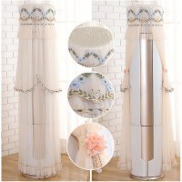 空调罩圆形格力美的奥克斯海尔立式客厅柜机罩圆柱开机不|春色满园-蓝色 格力I尊/I尚/I慕/静享