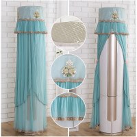 空调罩圆形格力美的奥克斯海尔立式客厅柜机罩圆柱开机不|金枝玉叶-蓝色 奥克斯