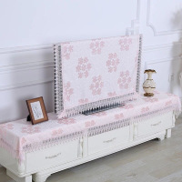 可支持定做电视柜布台布桌布防尘罩布艺鞋柜罩布罩|枫叶之恋粉水溶边 50*210(含花边尺寸)