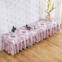 电视柜罩防尘罩电视柜盖巾盖布布艺蕾丝中国风长方形台布防尘套|凤奕紫 180长*40宽*40高