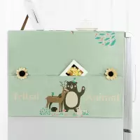 大双开门冰箱罩布艺简约对开门冰箱盖布防水田园四开门冰箱防尘罩|鹿精灵 对开门大冰箱(70*170)