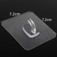 6只装无痕粘贴实木挂钩 创意壁挂装饰挂钩免打孔卧室门后衣帽架钩|7.2cm厚款子塑料钩(10个)