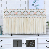 电视机罩防尘罩55英寸 开机不取液晶电视布盖布65寸 挂式电视机套|瑶波浪血压色 55英寸