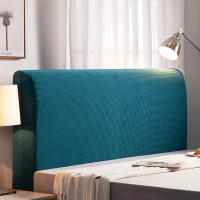 全包床头罩弹力绒布加厚床靠背套罩布艺防尘罩简|翡翠绿(加厚摇粒绒) 180CM{适合180-200床头}高45-80通用