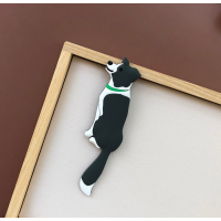 小鱼家 日本创意动物挂钩软胶无痕粘钩熊猫狗狗萌宠|(无痕粘钩)边牧