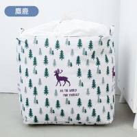 衣服收纳神器布艺收纳箱整理袋子大号家用被子储物箱装衣物整理箱|麋鹿森林100L 方形束口收纳箱-买2送1-买4送1