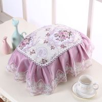 田园椭圆形电饭锅罩多功能欧式盖巾布艺蕾丝电饭煲家用盖布防尘罩|素子之花-紫色