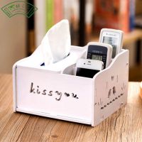 纸巾盒客厅多功能遥控器收纳盒创意可爱家用客厅茶几餐巾盒抽纸盒|009白色抽纸盒