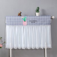 暖气片罩布艺家用遮挡防尘套防熏黑简约装饰老式铸铁熏帘全包盖布|粉盆仙人掌 170*70cm