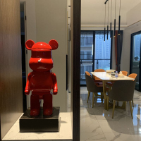 现代创意ins客厅卷纸架卷纸筒站立熊卷纸盒大号可爱纸巾盒摆件