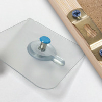 加强力浴室吸盘粘钩防水瓷砖无痕粘胶挂钩厨房垂直门后墙壁黏贴钩|葫芦孔贴x8个装