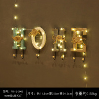 创意可爱门后衣服钥匙挂钩墙面墙壁装饰壁挂衣架免打孔置物架衣钩|HOME+灯带