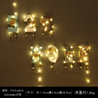 创意可爱门后衣服钥匙挂钩墙面墙壁装饰壁挂衣架免打孔置物架衣钩|520灯带+HOME灯带