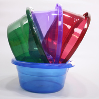 塑料盆家用洗脸盆加深洗菜盆加厚洗脚盆学生宿舍盆时尚加大透明盆