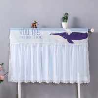 暖气片罩布艺家用遮挡防尘套防熏黑简约装饰老式铸铁熏帘全包盖布|鲸鱼和熊 70*70cm