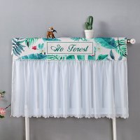 暖气片罩布艺家用遮挡防尘套防熏黑简约装饰老式铸铁熏帘全包盖布|绿叶成荫 120*70cm