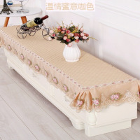 电视柜台布客厅电视柜罩防尘防滑双层高低床头柜盖布电视柜垫子|温情蜜意咖色电视柜罩 40.260