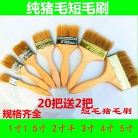 油漆刷 猪毛刷子 毛刷 烧烤刷猪鬃刷加厚刷子 2寸 3寸 4寸 5寸6寸|猪鬃短毛刷 1寸11把