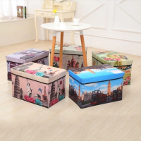 收纳凳子储物凳可坐成人沙发折叠家用布艺玩具收纳箱多功能换鞋凳
