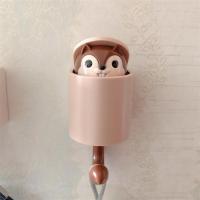 创意小松鼠挂钩 隐藏小机关 可爱卡通强力粘胶粘钩|咖啡色松鼠挂钩1个