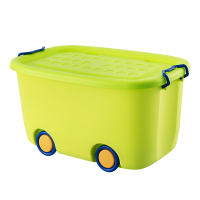 特大号儿童玩具收纳箱乐高积木整理箱零食杂物收纳盒塑料储物箱|大号50L[绿色]长47.5宽31.5高27 三个装