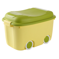 特大号儿童玩具收纳箱乐高积木整理箱零食杂物收纳盒塑料储|升级款大号55L[绿色]♥长50.5宽32高30 两个装[真香]