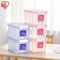 塑料收纳箱整理储物箱小号手提式奶瓶透明有盖箱子|粉色 8.2L